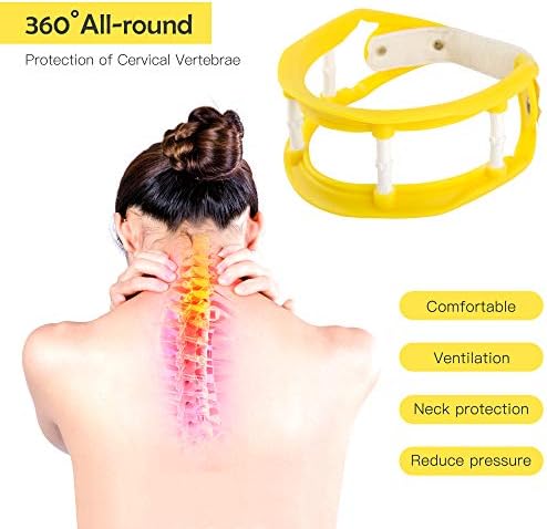 Cervical Neck Traction Device Brace Collar Neck Traction Stretcher for The Head - Pain Reliever for Stiff Shoulder & Neck,Breathable Head Traction Support