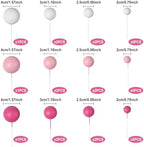 30 PCS Balls Cake Topper DIY Cake Insert Toppers Ball Cake Picks Cupcake Topper for Birthday Party Baby Shower Wedding Cake Decoration(Pink White Hot Pink)