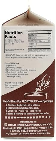 Generic Maple (Maple Syrup) - Floss sugar Flavor Cotton Candy 3.25 lb - 1 Carton 52 oz - 1/2 Gallon