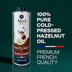 French Hazelnut Oil – 100% Pure & Cold-Pressed, Gourmet Nut Oil for Cooking, Baking & Dressings – Non-GMO, Gluten-Free, 16.90 Fl Oz