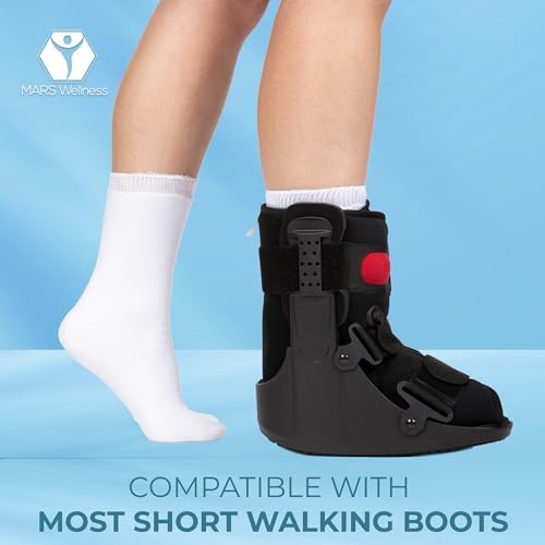 MARS WELLNESS Walking Boot Sock Liner - Low Top Short Cam Walker Boot - 15 Inch sock