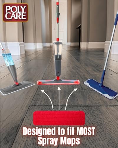 18" Microfiber Cleaning Pad for Multi-Surface Floors - 4 Pack - Compatible with Most Mops - Washable - Reusable