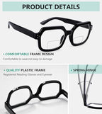 Eyekepper 4-pack Bifocal Reading Glasses for Women Large Frame Bi-focal Readers