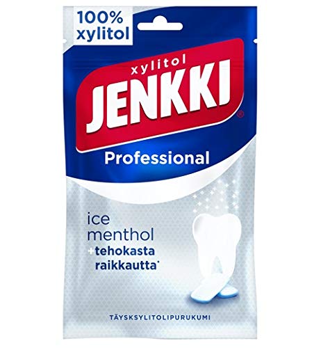 Jenkki Professional Ice Menthol - Finnish - 100% Xylitol - Chewing Gum - Bag 90g