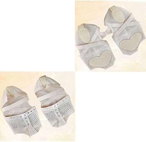 Calcifer White/Black Belly/Ballet Dance Socks Dance Toe Pad Practice Shoes foot thong Protection
