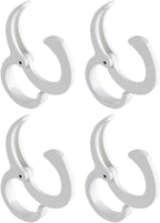 Uonlytech 4pcs Adjustable S-Shaped Clasp Hooks Abs Hanging Hooks Accessories for Kitchen Bathroom Wardrobe Organizing Clothes Bags Ties Storage Utility