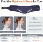 Ergonomic Neck Brace for Neck Pain and Support, Throat-friendly V-shape Cervical Collar with Dual Memory Foam for Comfort and Cervical Spine Pressure Relief, Vertebrae Stability (11.5" - 13.8")