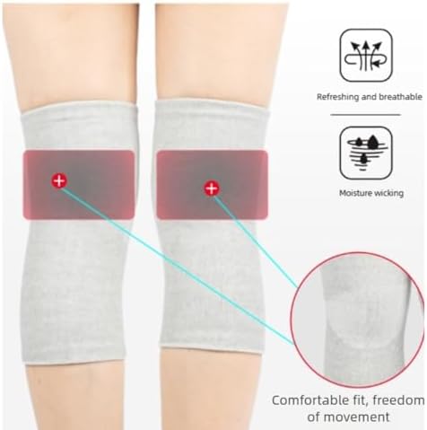 One Compress Premium Bamboo Knee Sleeve, Knee Braces for Men and Women, Ideal for Running, Hiking, and Daily Wear (Gray,L (140-180))