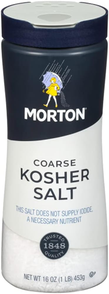 Morton Kosher Salt, Coarse, 16 Ounce