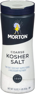 Morton Kosher Salt, Coarse, 16 Ounce