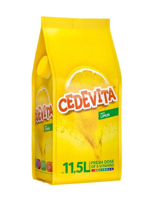 Cedevita instant drink with lemon flavor - contains 9 vitamins to energize body and soul - revitalize you with fruity powder enriched with vitamins - 900 g for 11.5 liters (lemon)