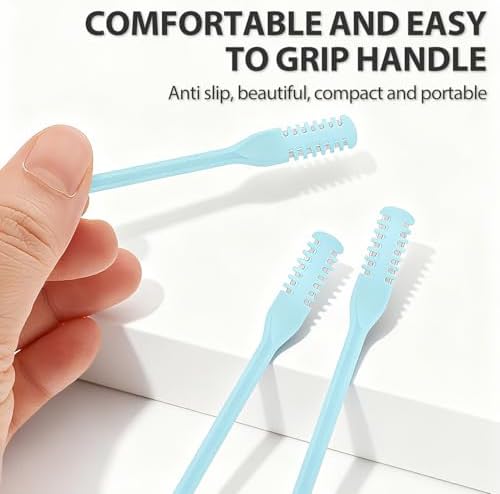 10 PCS 2-in-1 Nasal Hair Cutter,Double Sided Nose Hair Knife,Upgrade Double Sided Nose Hair Knife,Nasal Hair Cutter for Men Women, Soft Cleaning Brush (5 Colors)