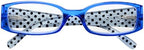 Eyekepper 5-Pack Spring Hinges Polka Dots Patterned Temples Reading Glasses Readers Women Blue +4.0