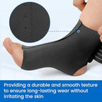 Velpeau Foot & Ankle Support Brace Compression Sleeve with Adjustable Strap, Elastic Wrap for Plantar Fasciitis, Achilles Tendonitis, Sprained, Sports Bandage Sock for Men & Women (Single, Black, M)