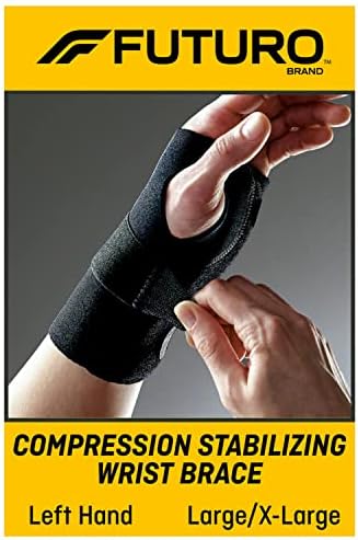 FUTURO Compression Stabilizing Wrist Brace, Left Hand, L/XL
