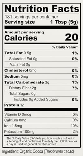 Anthony's Organic Cocoa Powder, 2 lb, Gluten Free, Non GMO, Unsweetened