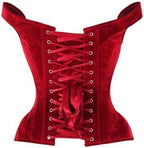 Daisy corsets Women's Daisy Corsets Top Drawer Dark Velvet Steel Boned Corset W/Straps
