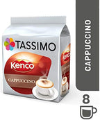Tassimo Kenco Coffee Selection - Kenco Cappuccino/Kenco Decaf/Kenco Americano Grande XL/Kenco Americano Smooth/Kenco 100% Colombian - 5 Packs (72 Drinks)