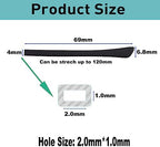Eyeglass Temple End Tips Anti-Slip Soft Silicone Tube Holder Glasses Retainers Replacement Temple Tips for Flat