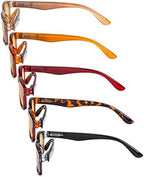 Eyekepper 5 Pack Blue Light Filter Glasses Classic Computer Reading Glasses Amber Tinted +1.50