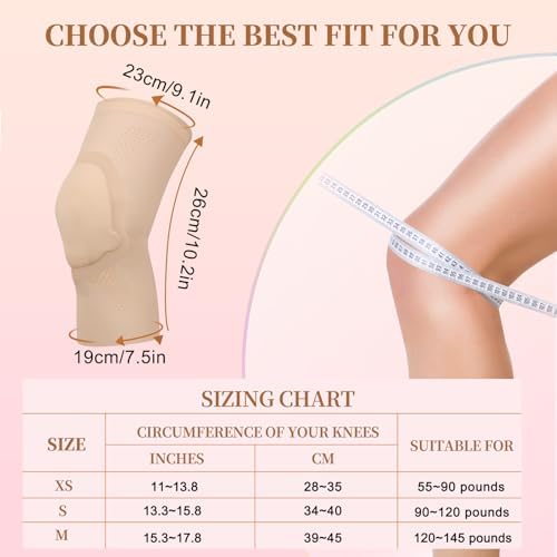 Ultra-thin Dance Knee Sleeves with Gel Pads for Dance, Ballet, Yoga, Cheerleading, Leg Sleeves for Girls，Gift Idea