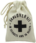 Darling Souvenir Hangover Kit - In Sickness And In Health Printed Party Canvas Favor First Aid Kit Bags for New Year, Christmas, Sports 4 x 6 Inch, 10 Pcs