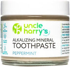 Uncle Harry's Natural & Fluoride-Free Remineralizing Toothpaste - Freshens Breath & Strengthens Enamel - Peppermint, 3 Ounce (Pack of 6)