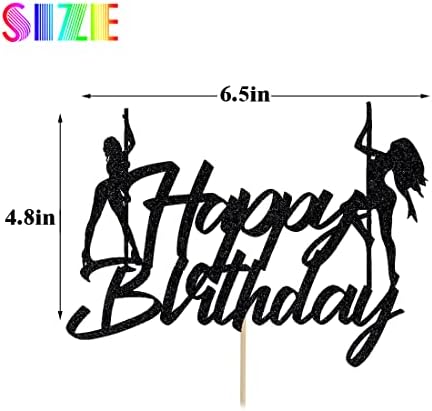 BIABISD Pole Dance Cake Topper Funny Sexy Pole Dancer Cake Decorations Perfect for Pole Dancer Party Birthday Decorations Funny Party Cake Decoration Supplies