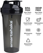 Smartshake Protein Shaker Bottle, (GLOSSY, Black)