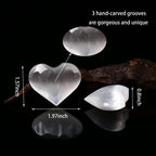 JIC Gem 1.4-1.6" Natural Unique White Selenite Heart Stone Healing Crystal Heart Rock Engraved Heart Decoration Heart Shape Crystal Set of 10 Wholesale Frome Morocco