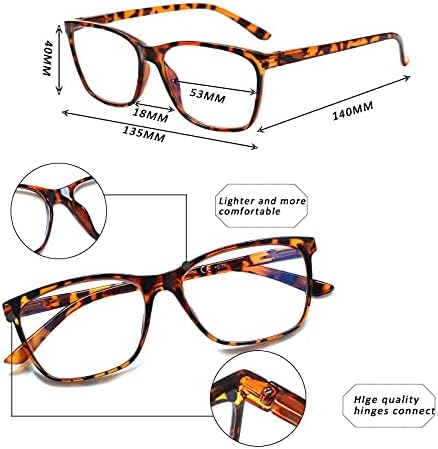 SIGVAN Ladies Reading Glasses Blue Light Blocking Spring Hinge Fashion Pattern Print Eyeglasses for Women