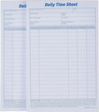 TOPS Daily Employee Time And Job Sheet, 6 x 9.5 Inches, 100 Sheets per Pad, 2 Pads/Pack (30041)