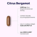 Micro Ingredients Citrus Bergamot Extract 1,000 mg with MCT Oil, 240 Softgels, 80-Day Supply | with Naturally Occurring Flavonoids & Polyphenols | Non-GMO, Gluten Free, No Soy