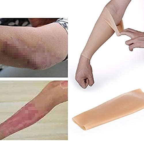 Silicone False Calf,Realistic Fake Calf Leg Silicone Sleeve Fake Sleeve Silicone Leg Enhancer for O-Shaped Leg Pad and Spiral Calf Pad Orthosis Scar Tattoo Birthmark Obscuration (1PC),Small