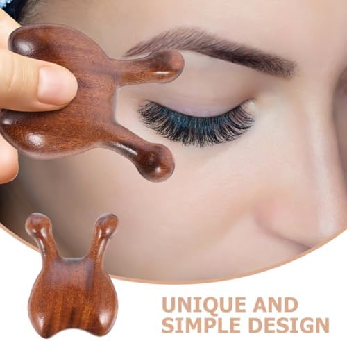 Wooden Facial and Nose Massager 2pcs Set, Acupoint Face Guasha Tool with Scalp Massage Comb for Head Relaxation and Nasal Scraping, Facial Massagers for Women