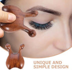 Wooden Facial and Nose Massager 2pcs Set, Acupoint Face Guasha Tool with Scalp Massage Comb for Head Relaxation and Nasal Scraping, Facial Massagers for Women