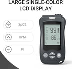 Handheld Fingertip Pulse Oximeter Medical Grade Pediatric Wrap Probe for Baby Kids Spot Checking Black Continuous Pulse Oximeter Adult Tracking Fast Accurate SpO2 Pulse Rate Respiration Rate Customizable Audio Visual Alarm