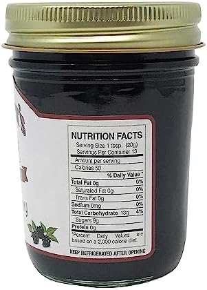 Mrs. Miller's Seedless Black Raspberry Jam 9 Ounce (Pack of 6)