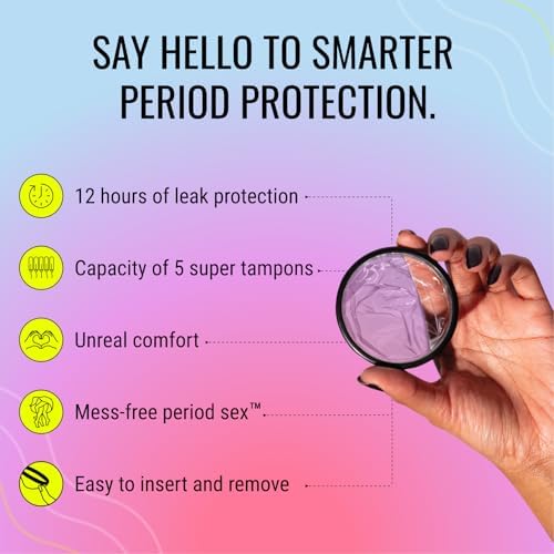 Flex Menstrual Discs | Disposable Period Discs | Reduce Cramps & Dryness | Beginner-Friendly Tampon Alternative | Capacity of 5 Super Tampons | Made in Canada | 12 Count