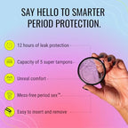Flex Menstrual Discs | Disposable Period Discs | Reduce Cramps & Dryness | Beginner-Friendly Tampon Alternative | Capacity of 5 Super Tampons | Made in Canada | 12 Count