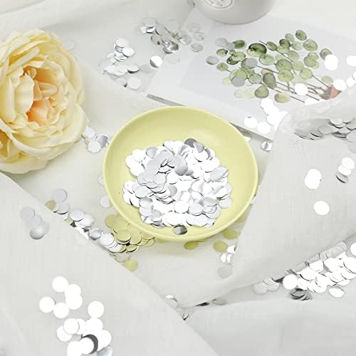 Silver Confetti 10mm Confetti Circles for Party Wedding Decoration 3000 pcs