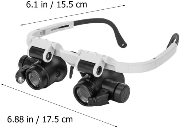 FRCOLOR 8X 15X 23X Binocular Head-Mounted Magnifier with Acrylic Lens Lightweight Hands-Free Magnifying Glass for Reading Jewelry Watch Repair