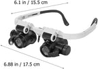 FRCOLOR 8X 15X 23X Binocular Head-Mounted Magnifier with Acrylic Lens Lightweight Hands-Free Magnifying Glass for Reading Jewelry Watch Repair