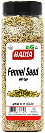 Badia Fennel Seed Whole, 14 oz - Whole Seeds, Mild Sweet Flavor, Gluten Free, Kosher