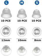 30 Pcs Dome Hearing Aid Silicone Hearing Aid Domes Hearing Aid Power Medium Power Small Close Ear Tips Hearing Direct Large Power for Hearing Resound Accessories(White)