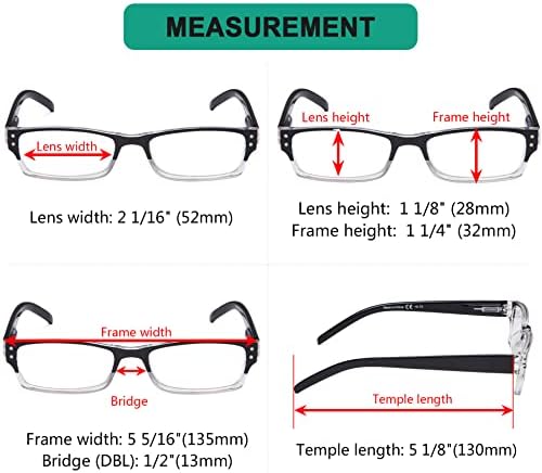Eyekepper 4 Pack Classic Reading Glasses for Women and Men Include Reading Sunglasses Two-Tone Readers +1.75