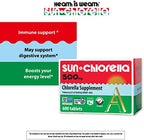 Sun Chlorella 500mg Whole Body Wellness Green Algae Superfood Supplement - Immune Defense, Gut Health, Natural Purification, Energy Boost - Chlorophyll, B12, Iron, Protein - Non-GMO - 600 Tablets