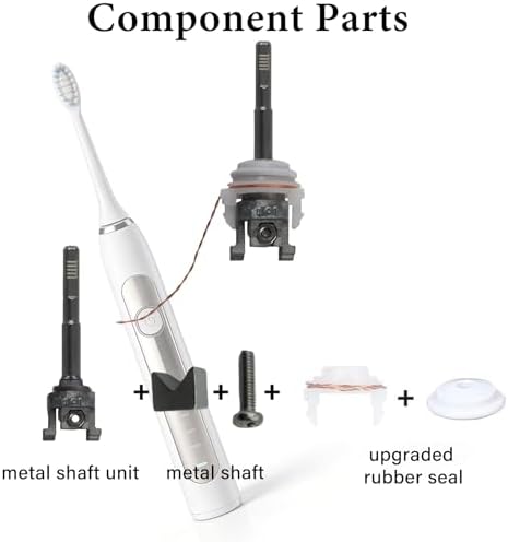 Electric Toothbrush Metal Shaft/Link Rod Components/Vibrating Tip with Sensor Wire, Compatible with p-hilips HX9900, HX6800, HX7500, HX751v, HX9690 Series L