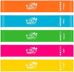Fit Simplify 10 Inch Resistance Loop Exercise Bands, Set of 5, Assorted Colors