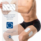8 axion TENS Unit Electrode Pads 4x2'' - Replacement Pads with 3,5mm Snap Button for TENS Machines and Muscle Stimulators | Reusable Self-Adhesive TENS/EMS Electrodes